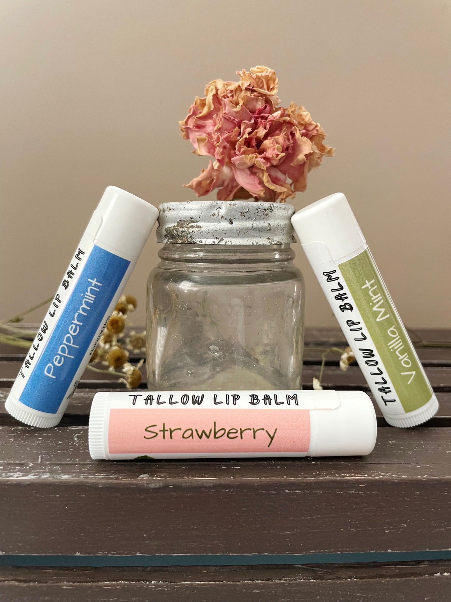 Tallow lip balm