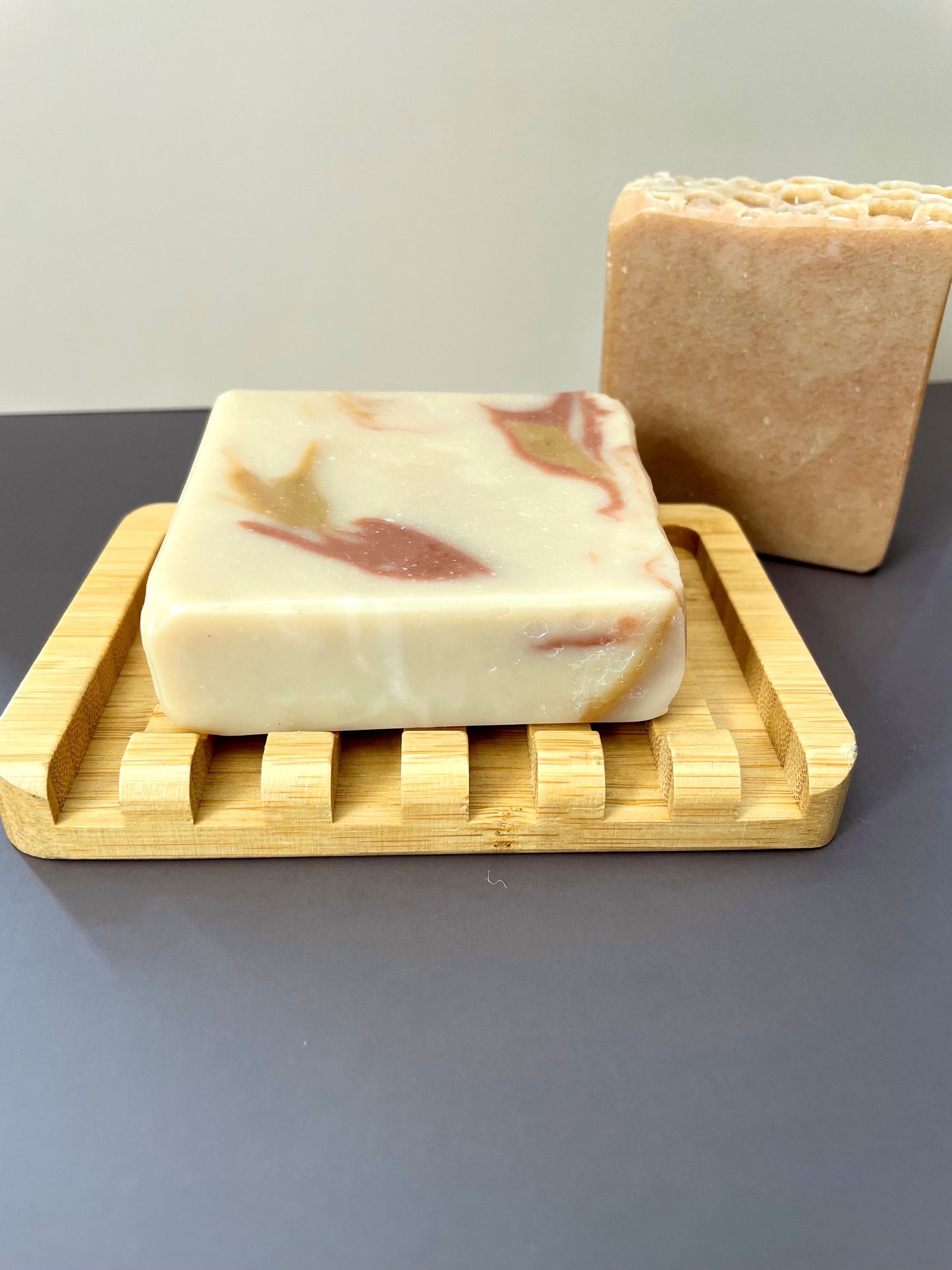 Bamboo waterfall soap dish